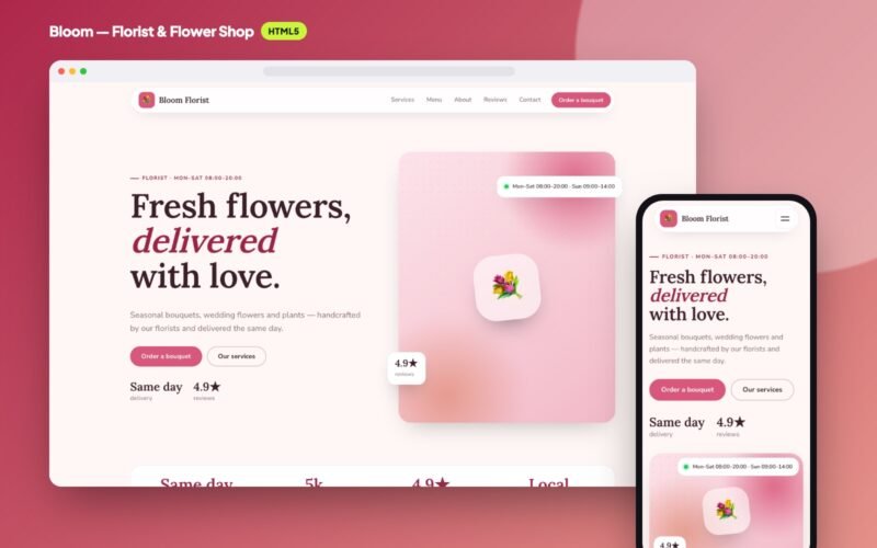 Bloom — Florist & Flower Shop Website
