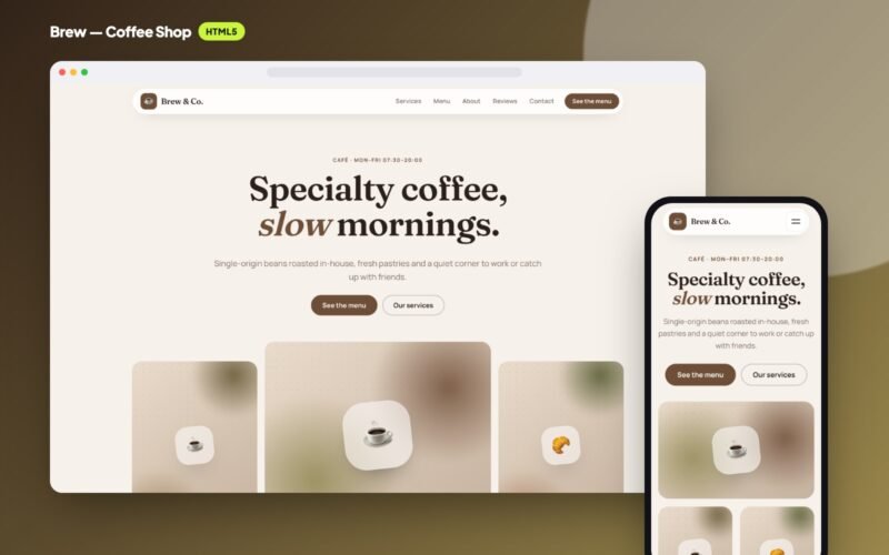 Brew — Coffee Shop Website