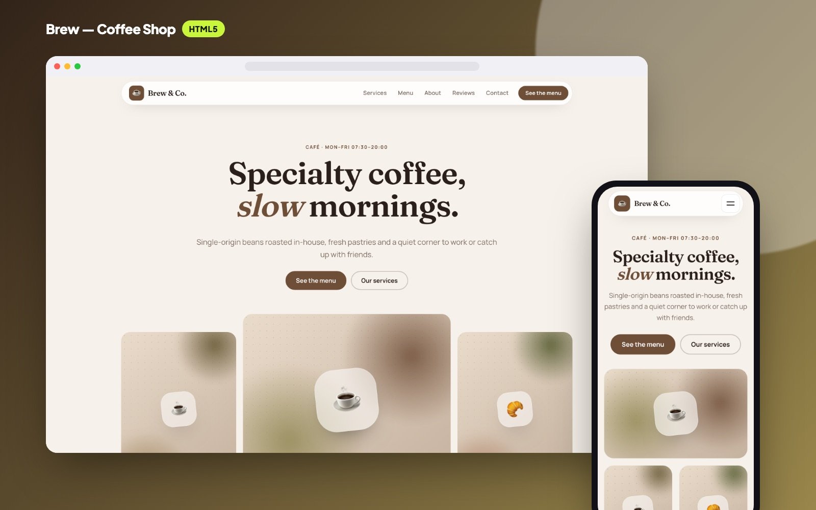 Brew — Coffee Shop Website