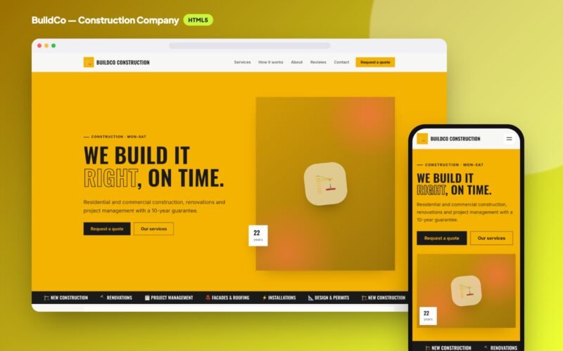 BuildCo — Construction Company Website