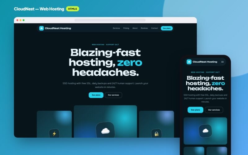 CloudNest — Web Hosting Website