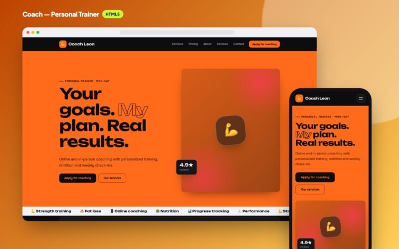 Coach — Personal Trainer Website