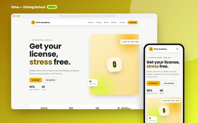 Drive — Driving School Website