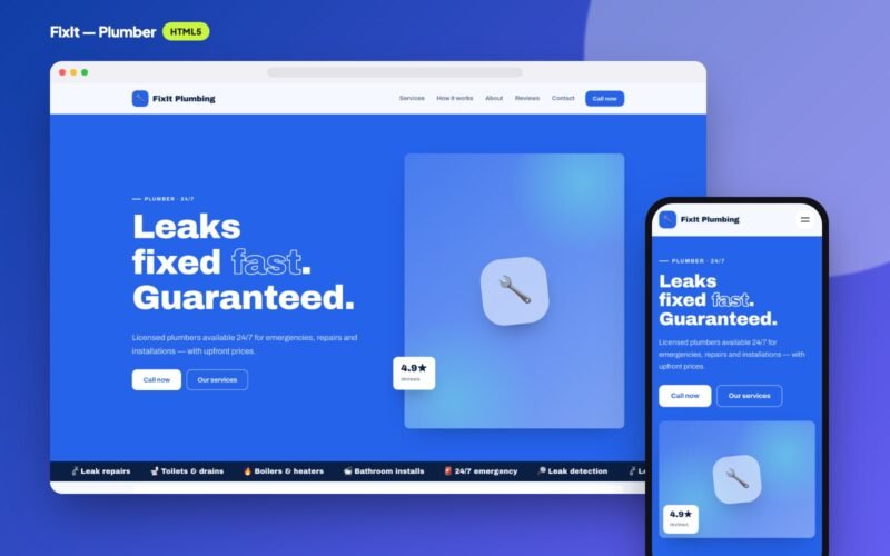 FixIt — Plumber Website