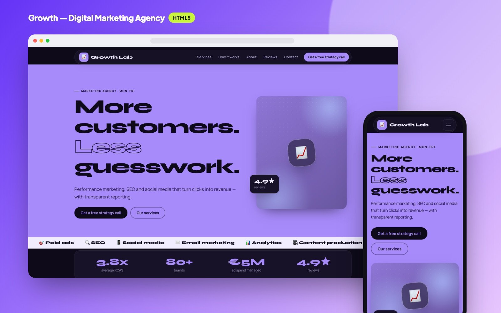 Growth — Digital Marketing Agency Website