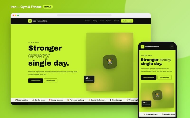 Iron — Gym & Fitness Website