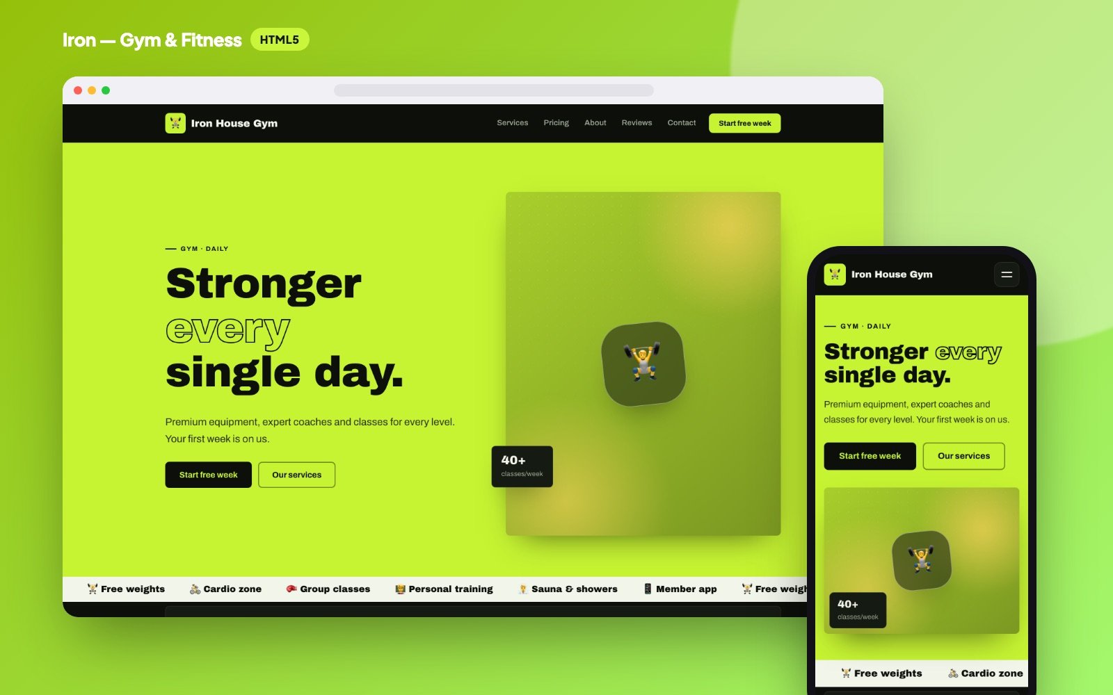 Iron — Gym & Fitness Website
