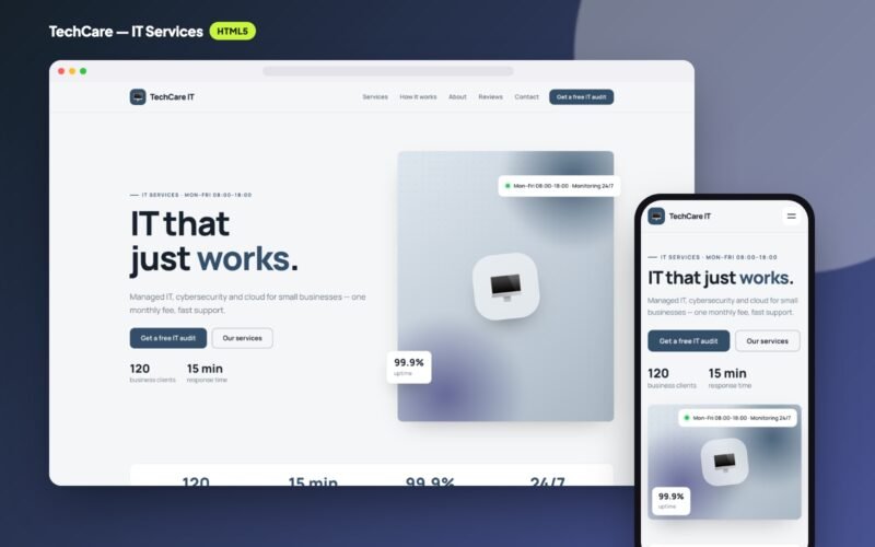 TechCare — IT Services Website