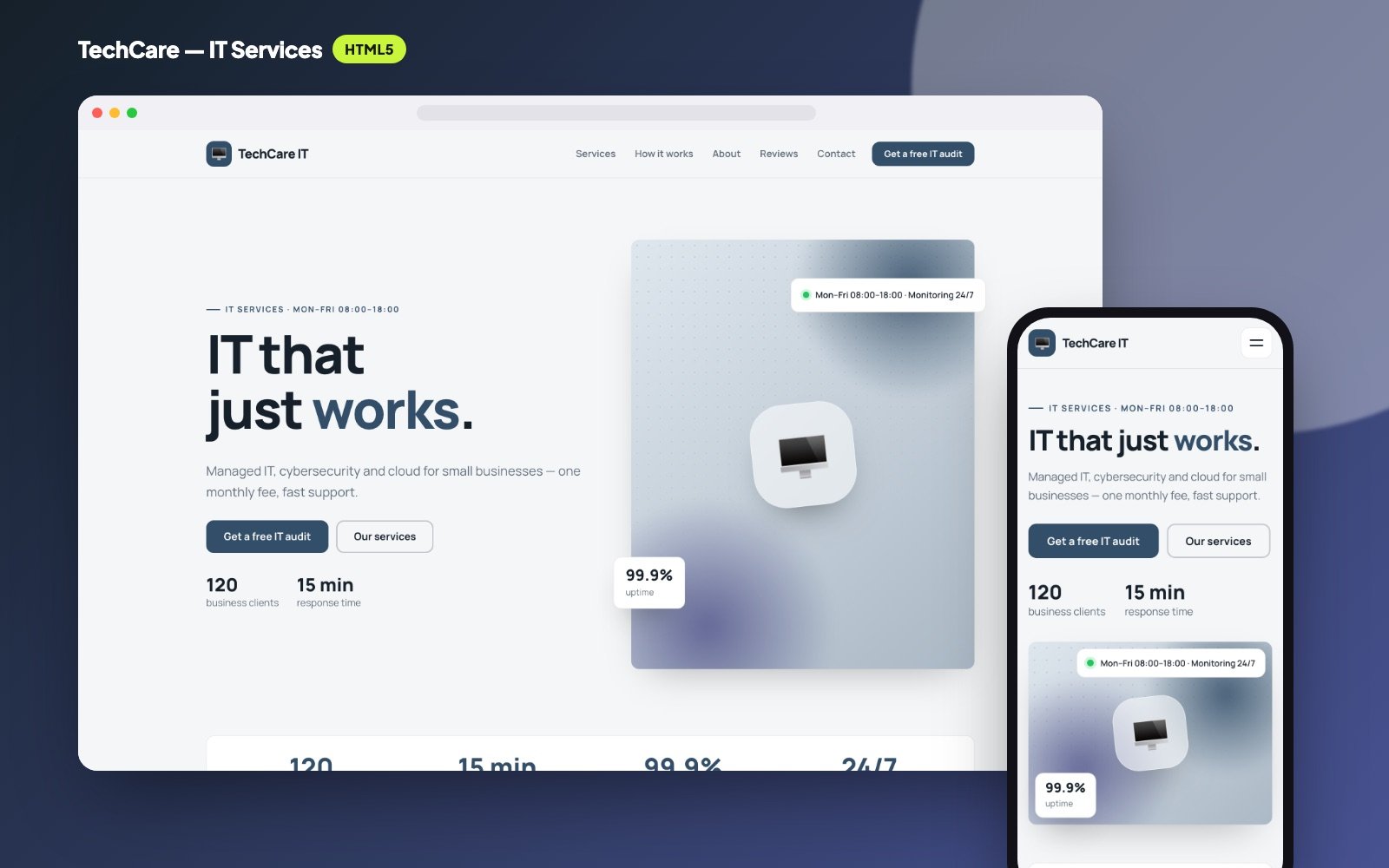 TechCare — IT Services Website