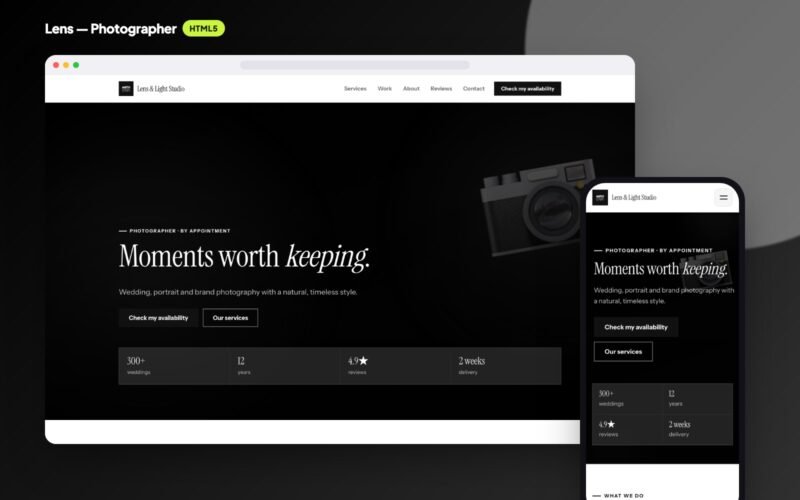 Lens — Photographer Website