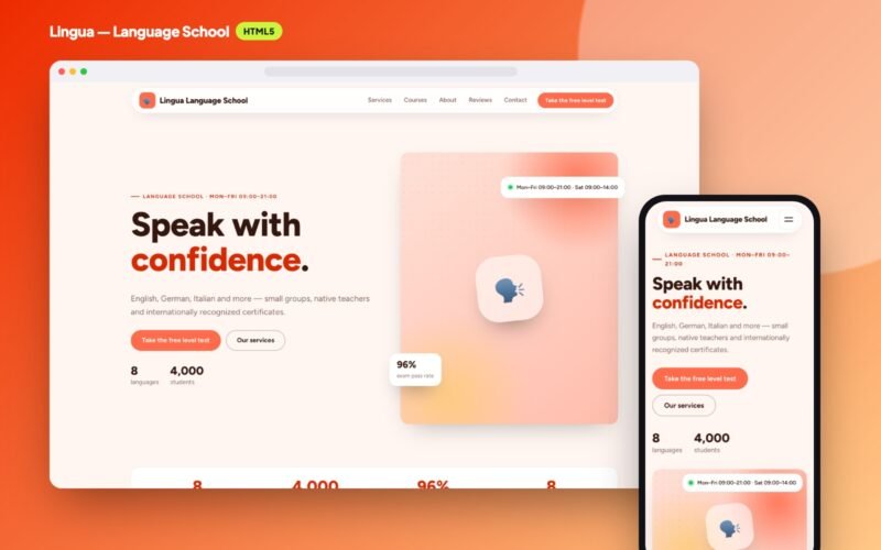 Lingua — Language School Website