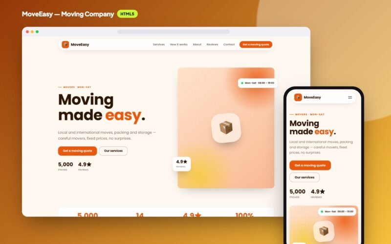 MoveEasy — Moving Company Website