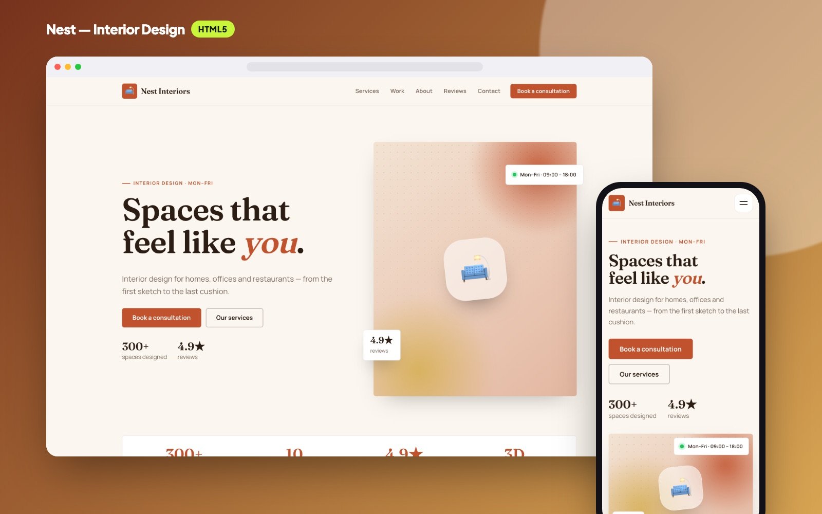 Nest — Interior Design Website