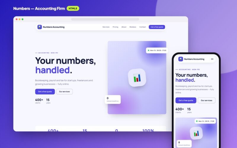 Numbers — Accounting Firm Website