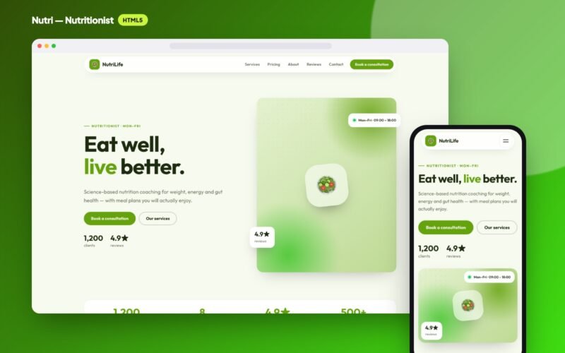 Nutri — Nutritionist Website