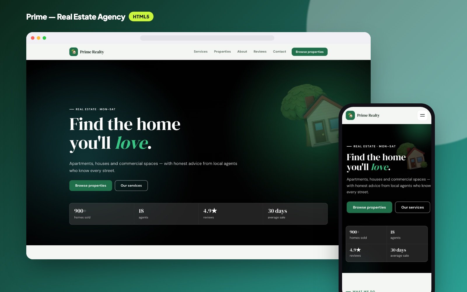 Prime — Real Estate Agency Website
