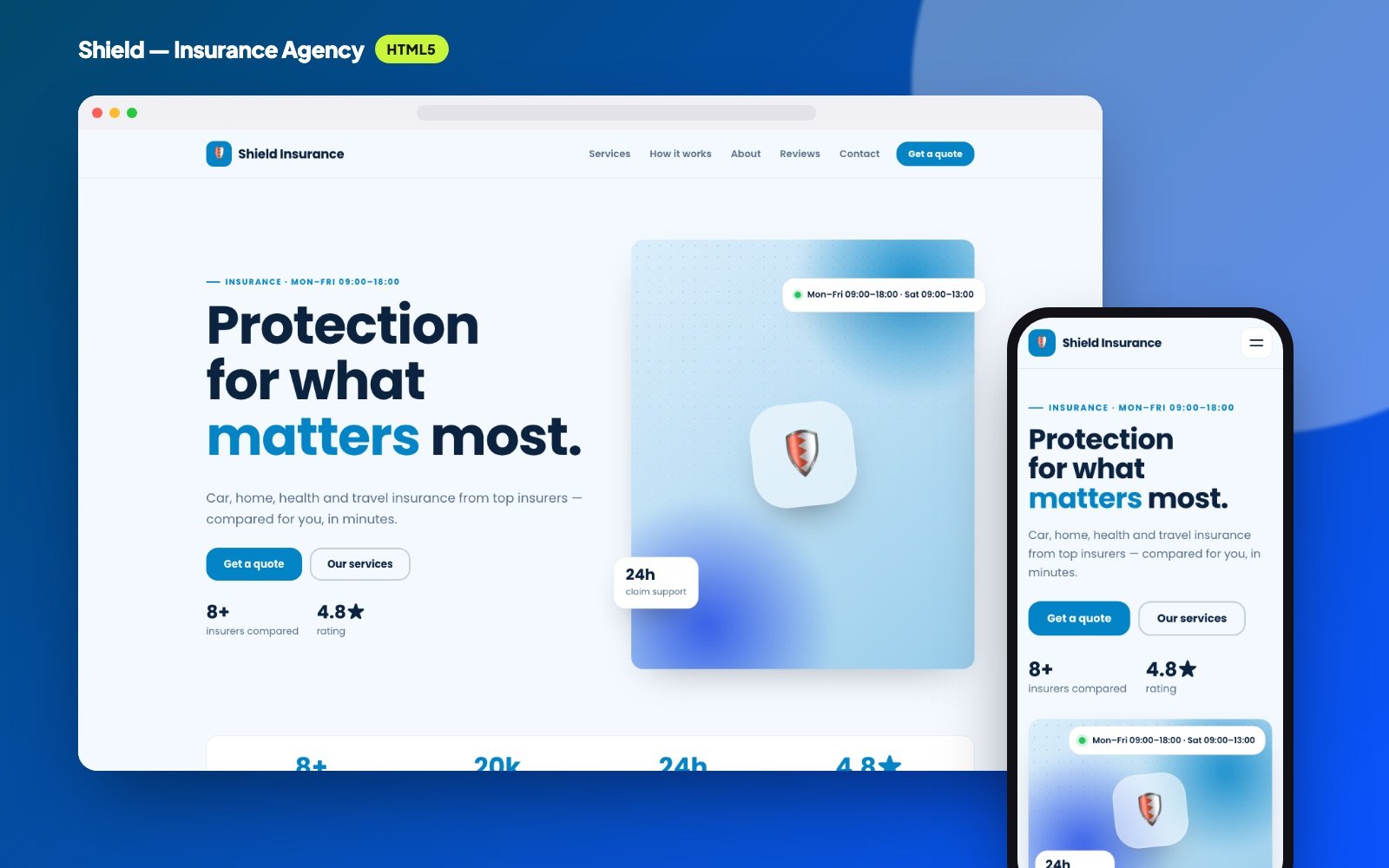 Shield — Insurance Agency Website