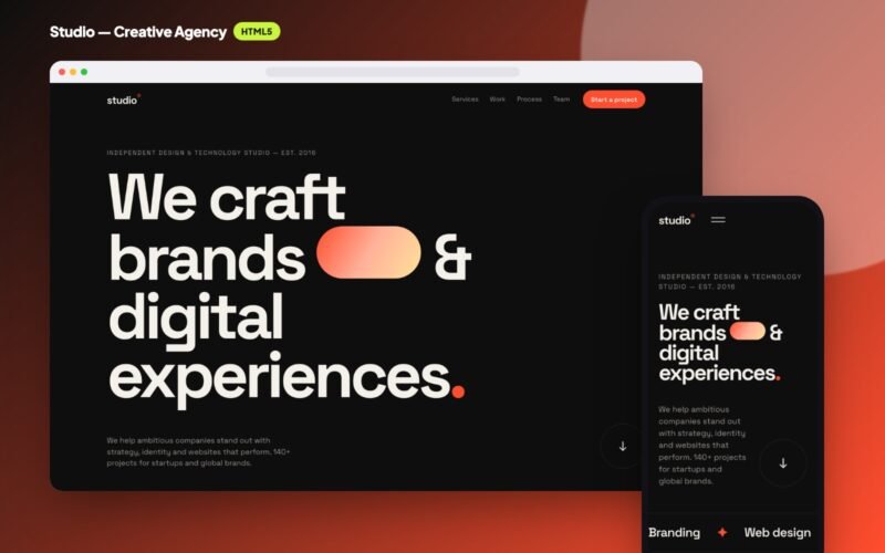 Studio — Creative Agency Website Template