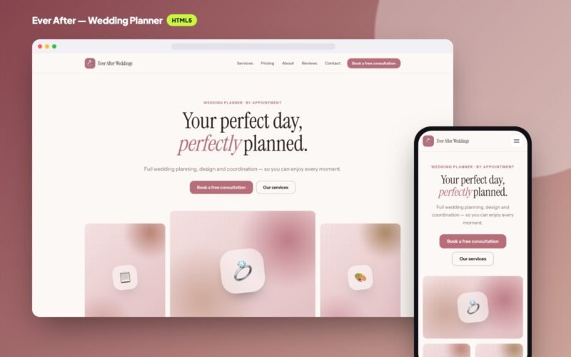 Ever After — Wedding Planner Website