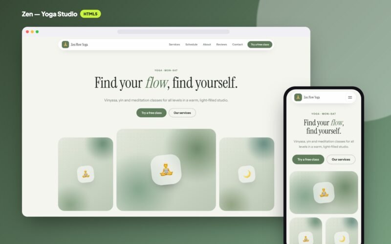 Zen — Yoga Studio Website