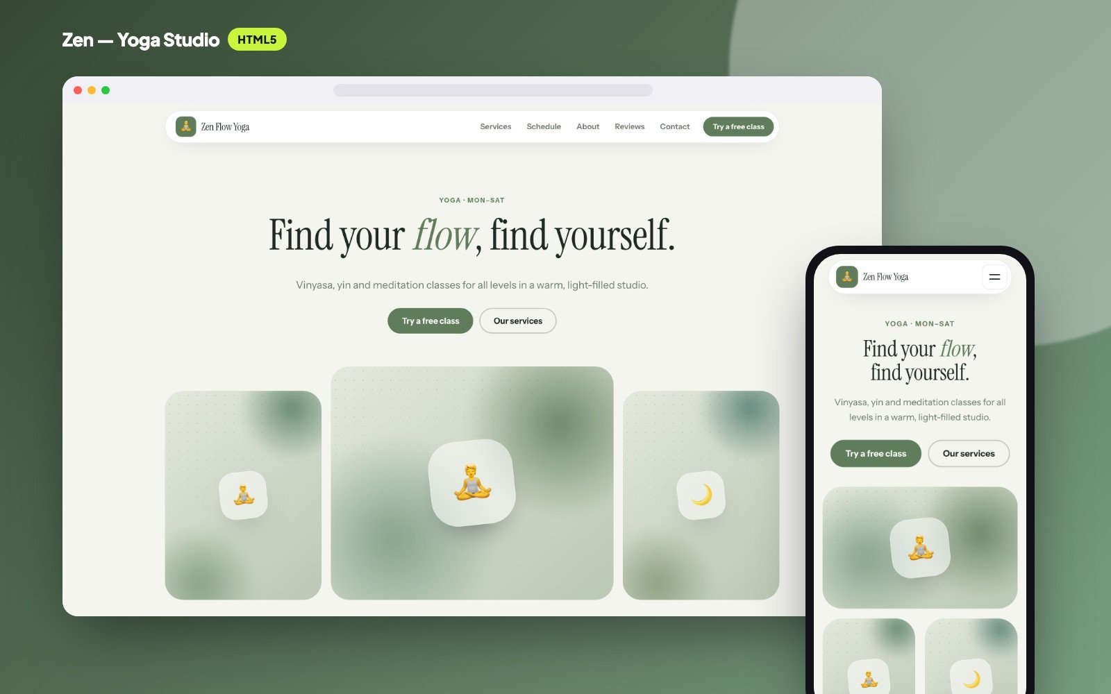 Zen — Yoga Studio Website